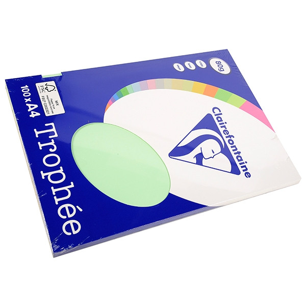 Clairefontaine papier couleur 80 g/m² A4 (100 feuilles) - vert 250002 - 1