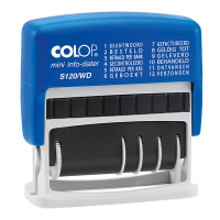 Colop S120/WD tekst- en datumstempel zelfinktend blauw/rood 229149