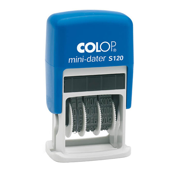 Colop S160 'Reçu' tampon de texte et dateur auto-encreur (FR) - bleu/rouge 229152 - 1