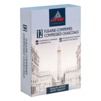 Conté à Paris fusain comprimé rond assortiment (12 pièces) 405205