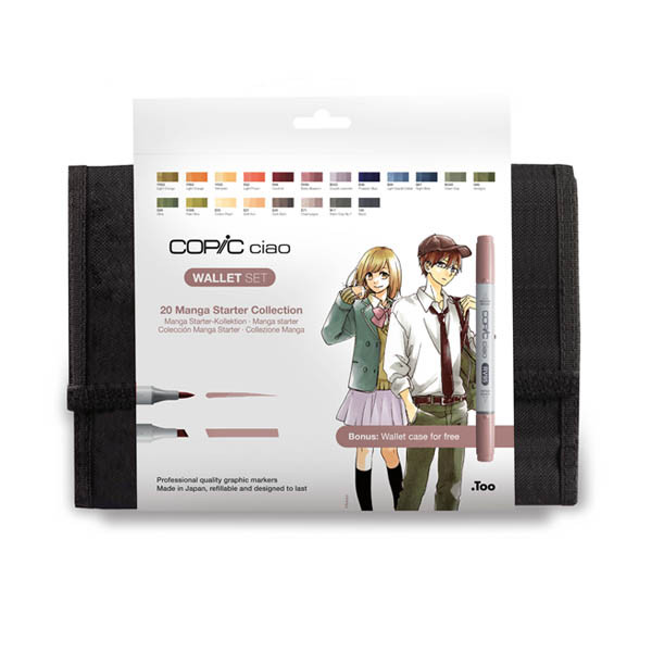 Copic Ciao Manga Starter Collection set de marqueurs dans un étui (20 pièces) 311062 - 2