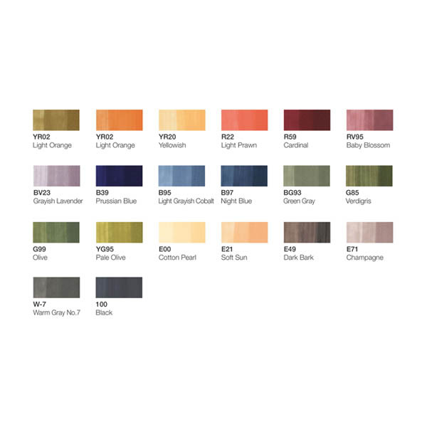 Copic Ciao Manga Starter Collection set de marqueurs dans un étui (20 pièces) 311062 - 3