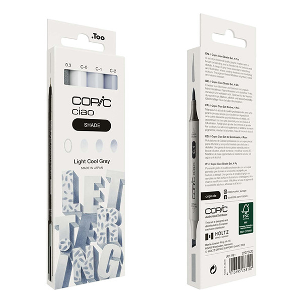 Copic Ciao Shade set de marqueurs Light Cool Grey (4 pièces) 311032 - 4