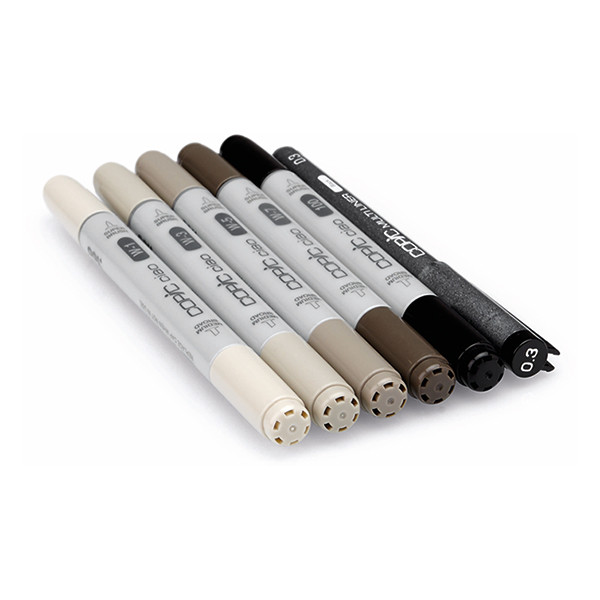 Copic Ciao Warm Grey Tones jeu de marqueurs (6 pièces) 311015 - 2