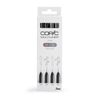 Copic Multiliner set de feutres fins (0,3 - 0,5 mm) 4 pièces - multicolore 311067