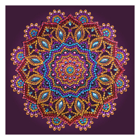Crystal Art carte broderie diamant 18 x 18 cm - Mandala Violet 400916