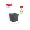 Curver Cube Jute panier de rangement 17 litres - gris foncé 243861 - 2