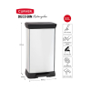 Curver Decobin poubelle rectangulaire (50 litres) - argent métal 243885 - 2