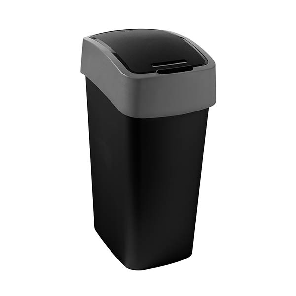 Curver Flip Bin poubelle (45 litres) - noir/gris 243889 - 1