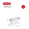 Curver Handy+ boîte de rangement transparente 6 litres 243874 - 2