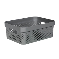 Curver Infinity recycled dots boîte de rangement 11 litres - anthracite 243866