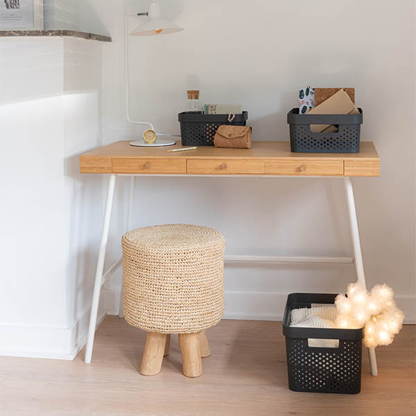 Curver Infinity recycled dots boîte de rangement 17 litres - anthracite 243867 - 3