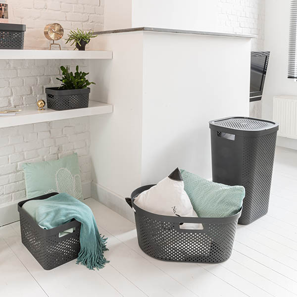 Curver Infinity recycled dots boîte de rangement 17 litres - anthracite 243867 - 5