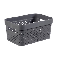 Curver Infinity recycled dots boîte de rangement 4,5 litres - anthracite 243865