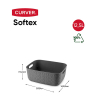 Curver Softex panier de rangement M 12,5 litres - anthracite 243855 - 2