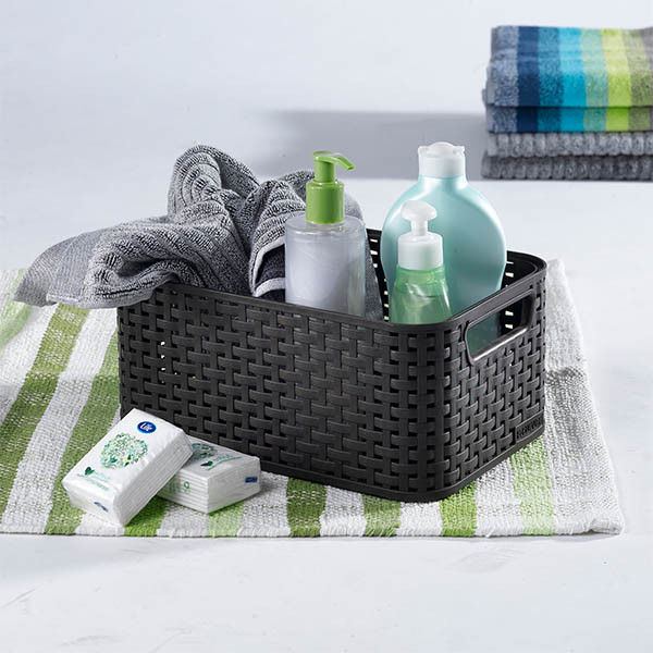 Curver Style panier de rangement S + couvercle 6 litres - anthracite 243862 - 3