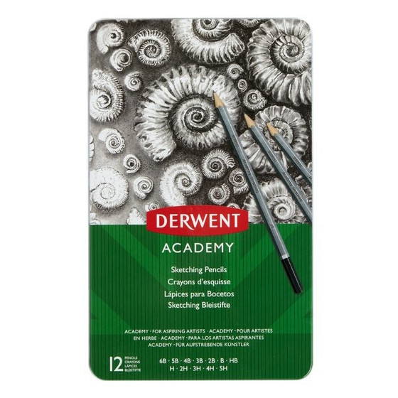 Derwent Academy crayons à croquis (12 pièces) 209805 - 1