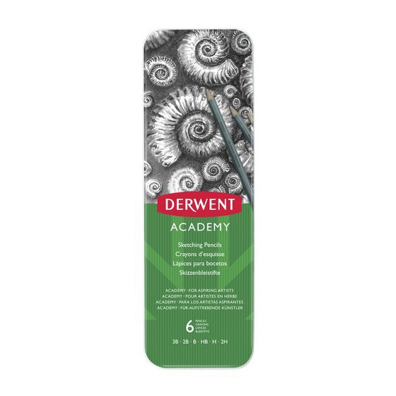 Derwent Academy crayons à croquis (6 pièces) 209804 - 1