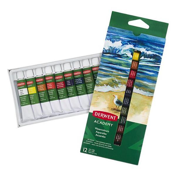 Derwent Academy tubes de peinture aquarelle (12 pièces) 209812 - 1