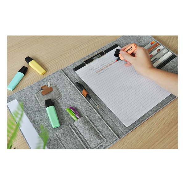 Desq conférencier A4 feutre - gris/marron 400792 - 5