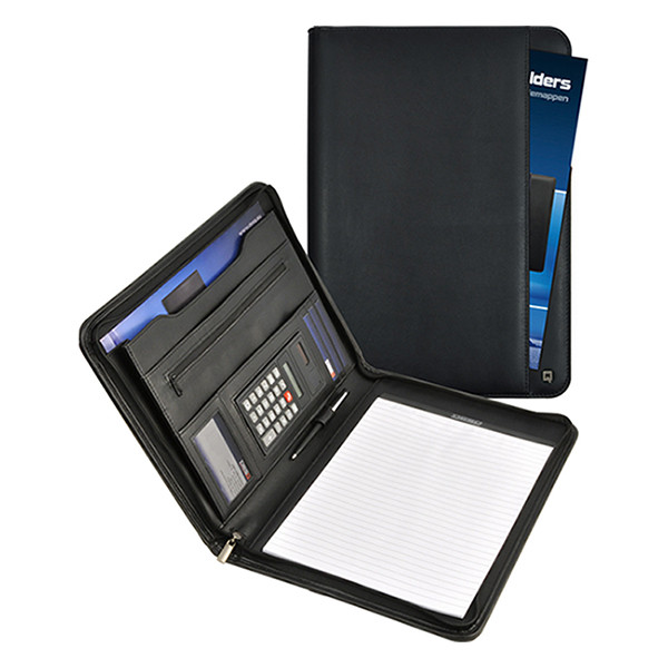 Desq conférencier avec fermeture à glissière et calculatrice A4 - noir 400787 - 5