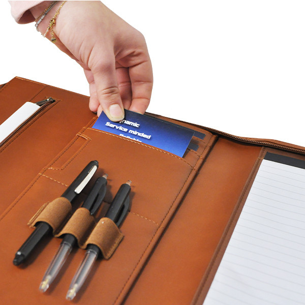 Desq conférencier avec fermeture éclair A4 - marron 400805 - 4