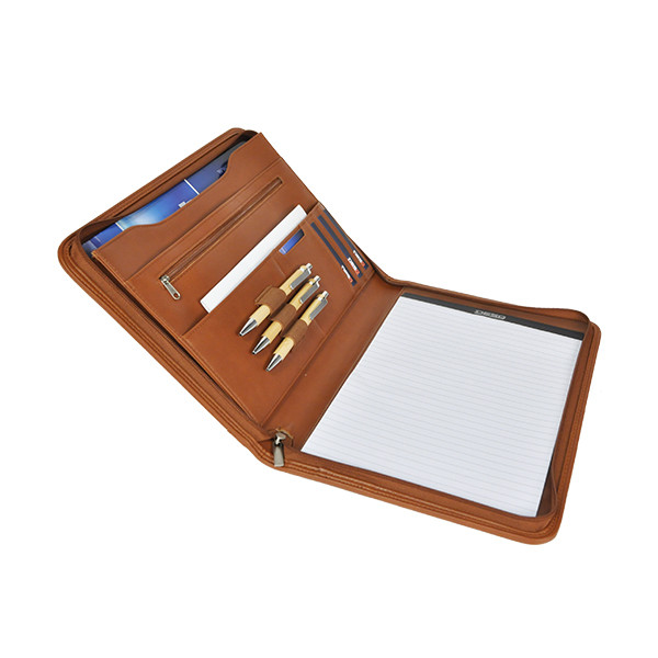 Desq conférencier avec fermeture éclair A4 - marron 400805 - 6