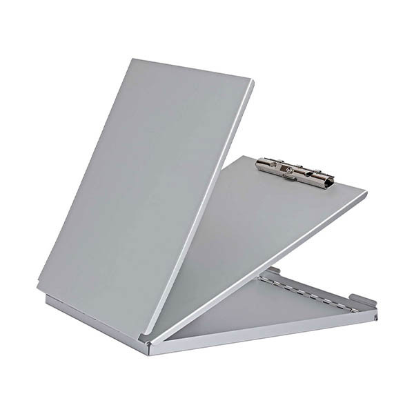 Desq porte-bloc aluminium avec rabat de protection et compartiment de rangement A4 268843 - 2