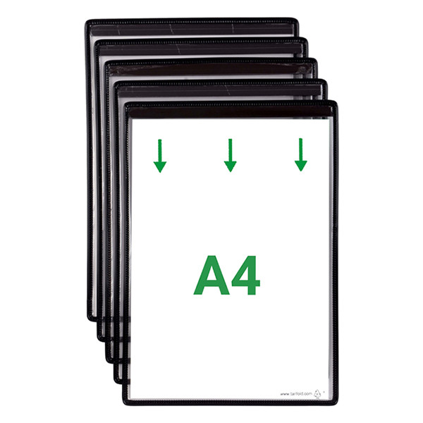 Djois cadre d'information magnétique A4 (5 pièces) - noir 234864 - 1