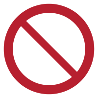 Djois panneau de sécurité interdiction générale (200 mm) 234860