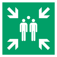 Djois panneau de sécurité point de rassemblement (200 x 200 mm) 234852