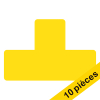 Djois symbole de marquage au sol autocollant en forme de T (10 pièces) - jaune 234840 - 1