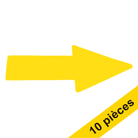 Djois symbole de marquage au sol autocollant flèche (10 pièces) - jaune 234843