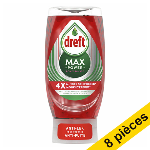 Offre : 8x Dreft Max Power liquide vaisselle Pomegranate (370 ml) SDR05185 - 1
