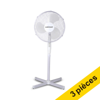 Offre : 3x Dunlop ventilateur sur pied à 3 vitesses (40 cm) - blanc