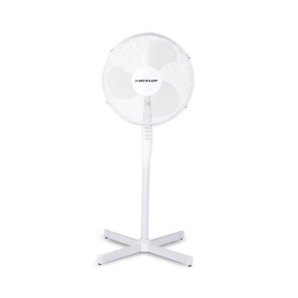 Offre : 3x Dunlop ventilateur sur pied à 3 vitesses (40 cm) - blanc 400691 - 4
