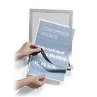 Durable Duraframe cadre d'affichage A4 auto-adhésif (2 pièces) - gris 310015