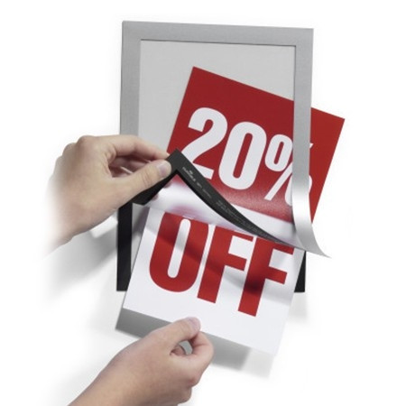 Durable Duraframe cadre d'affichage A5 auto-adhésif (2 pièces) - gris 310019 - 1