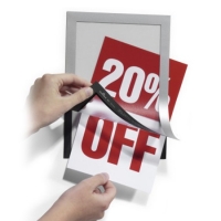 Durable Duraframe cadre d'affichage A5 auto-adhésif (2 pièces) - gris 310019