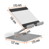 Durable Rise support pour tablette - argent 310199 - 3