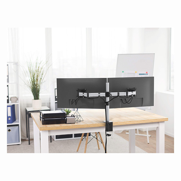 Durable Select bras d'écran pour 2 écrans (avec pince et oeillet) - argent 310270 - 3