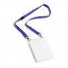Durable badge d'événement avec lacet textile (10 pièces) - bleu foncé 310061 - 1