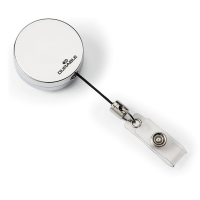 Durable mécanisme de déroulement Durable avec bouton-poussoir - métal/argent 310099