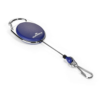 Durable mécanisme de déroulement avec mousqueton - bleu 310299