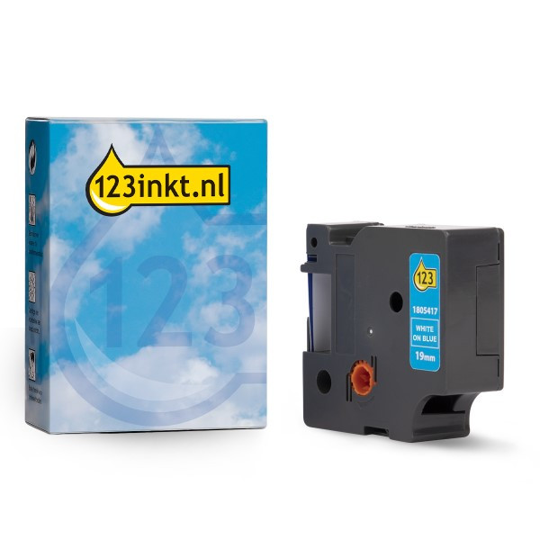 Dymo 1805417 IND Rhino ruban vinyle 19 mm (marque 123encre) - blanc sur bleu 088649 - 1