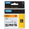 Dymo 1805427 IND Rhino ruban d'étiquettes vinyle noir sur orange 24 mm (d'origine) 088618 - 1