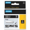 Dymo 1805436 IND Rhino ruban d'étiquettes vinyle 19 mm (d'origine) - blanc sur noir 088636 - 1