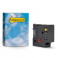 Dymo 1805436 IND Rhino tape vinyle 19 mm (marque 123encre) - blanc sur noir 088637