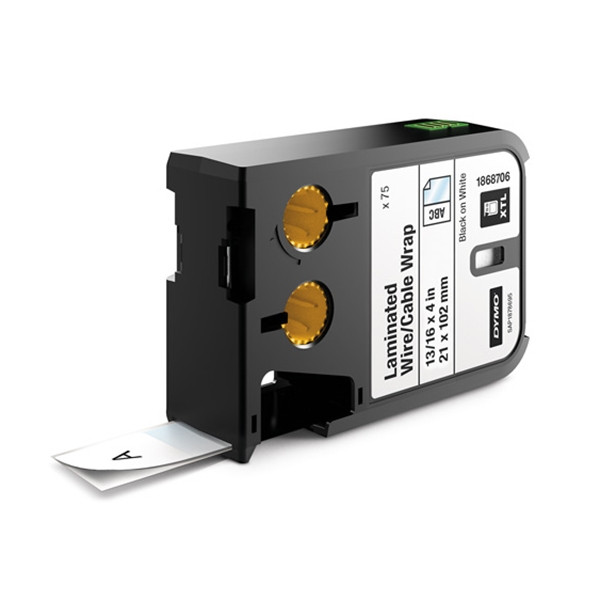 Dymo 1868706 XTL étiquettes laminées d'enrobage de câbles pré-découpées 21 x 102 mm (d'origine) 089094 - 1