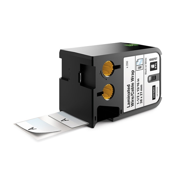 Dymo 1868707 XTL étiquettes laminées d’enrobage de câbles pré-découpées 38 x 21 mm (d'origine) 089096 - 1